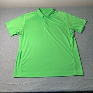 Nike Golf Tour Performance Dri-FIT Polo Shirt Mens XL Lime Green Short Sleeve